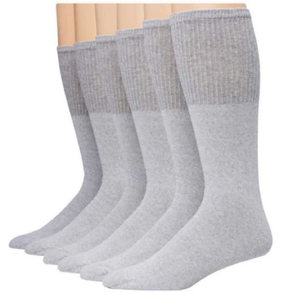 Hanes Underwear & Socks Hanes Mens Gray Overthecalf Tube Socks 2